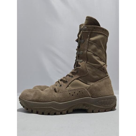 Belleville Men\'s 7.5R Brown Leather Military Boots USGI Steel Toe Combat #Q6q main image 4